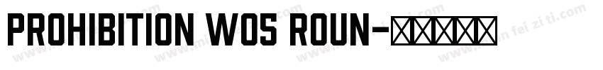 Prohibition W05 Roun字体转换